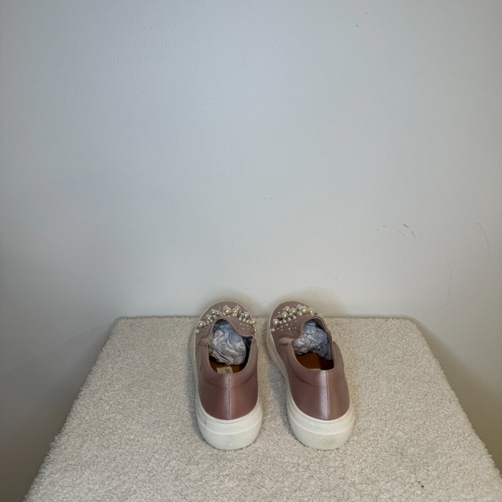 Vintage Havana | Pearl Embellished Slip Ons | Blush - Picture 3 of 7